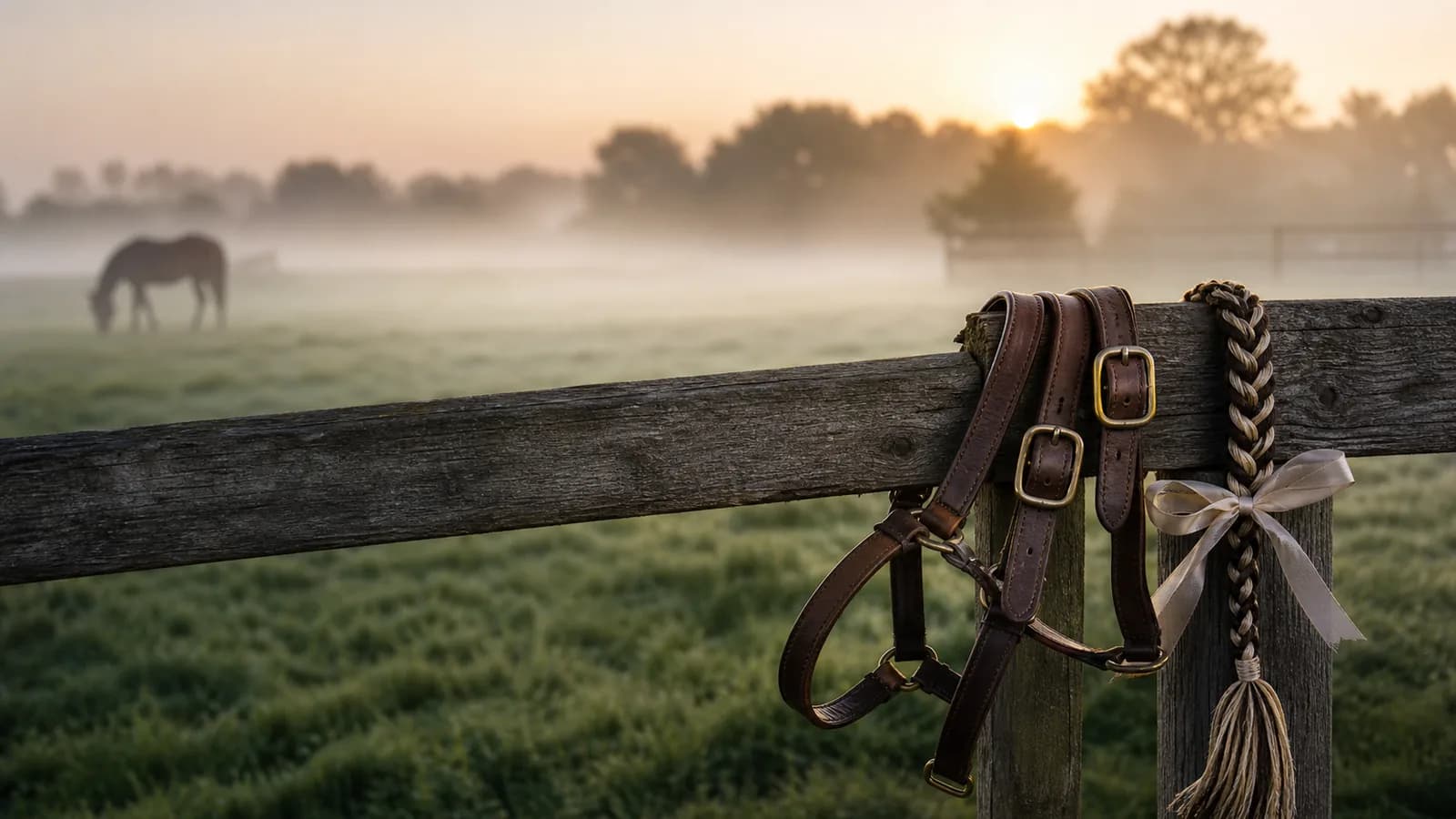 Horse remembrance objects — AI-created editorial image, not a provider or facility
